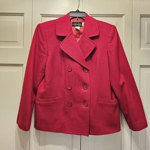 Women's Red Wool Blazer/Jacket Sz 12